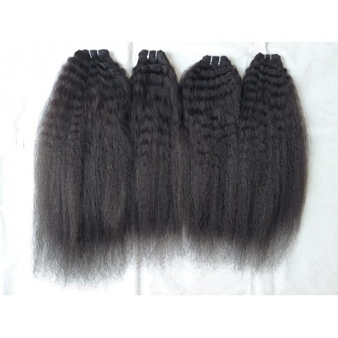 Steamed Kinky straight Human hair